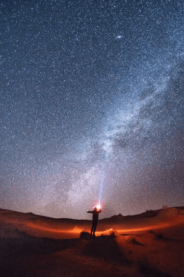 Desert in Starry Night
